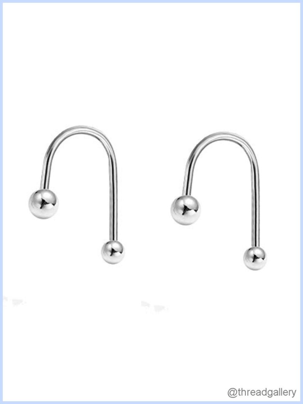 Sterling Silver 20g Screw On Dangle Stud Earrings Hypoallergenic